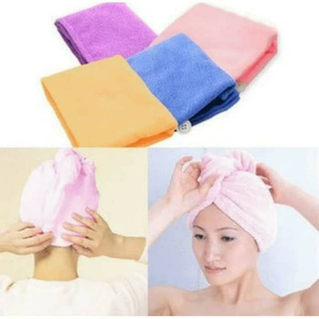 Hair wrap magic towel hairwrap handuk penyerap air dengan