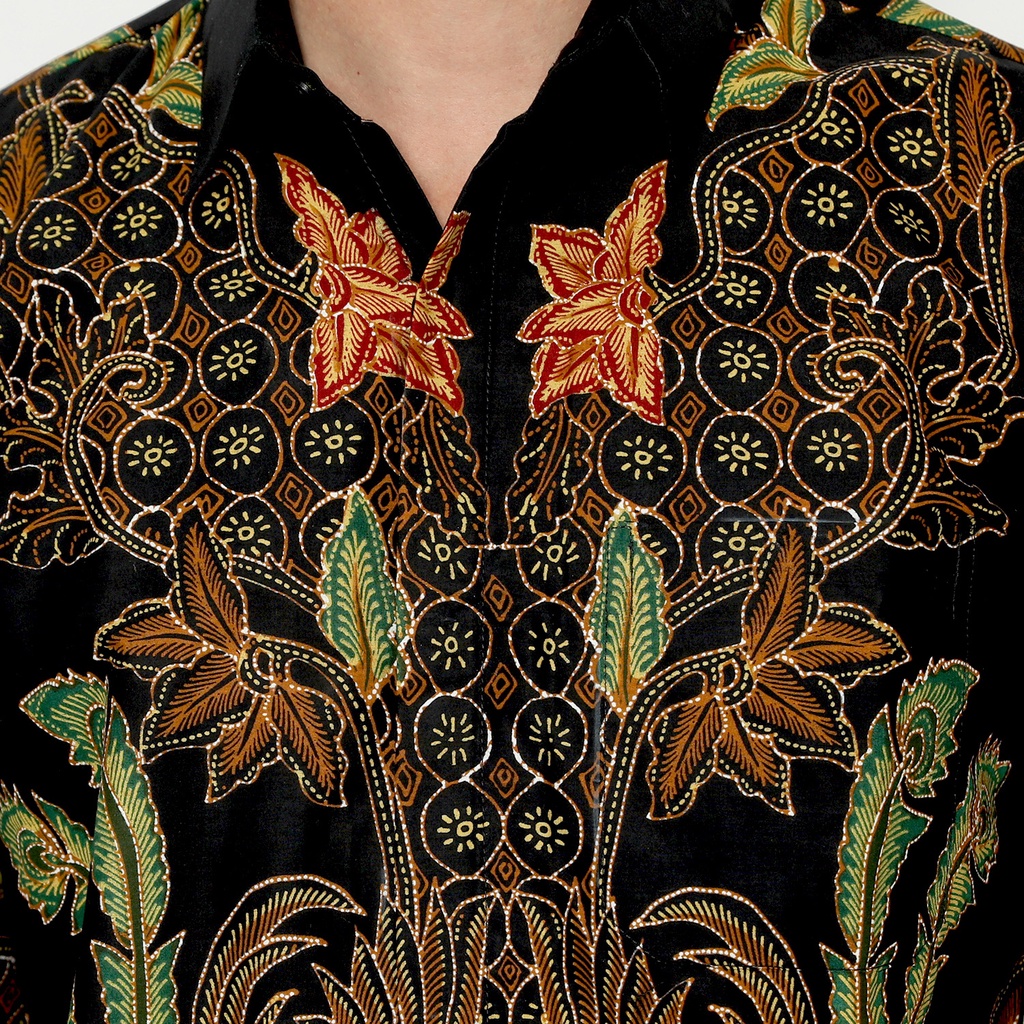 BATIK PRIA LENGAN PANJANG Casanova Kemeja Slimfit Premium Motif Elegant Warna Hitam Orange 729980 Cap 72 - Baju Kemeja Atasan Pakaian Setelan Batik Pria Cowok Laki Laki Remaja Keluarga Kantor Lengan Panjang Modern Slimfit Slim Fit Premium Kekinian