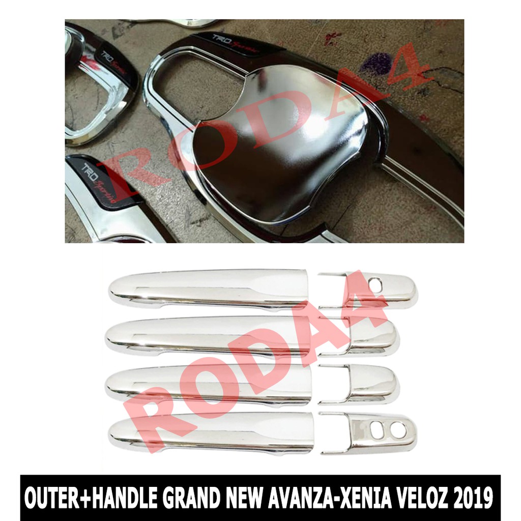 Paket Cover HandlePLUSOuter Gran New Avanza Xenia Veloz 2019 Chrome