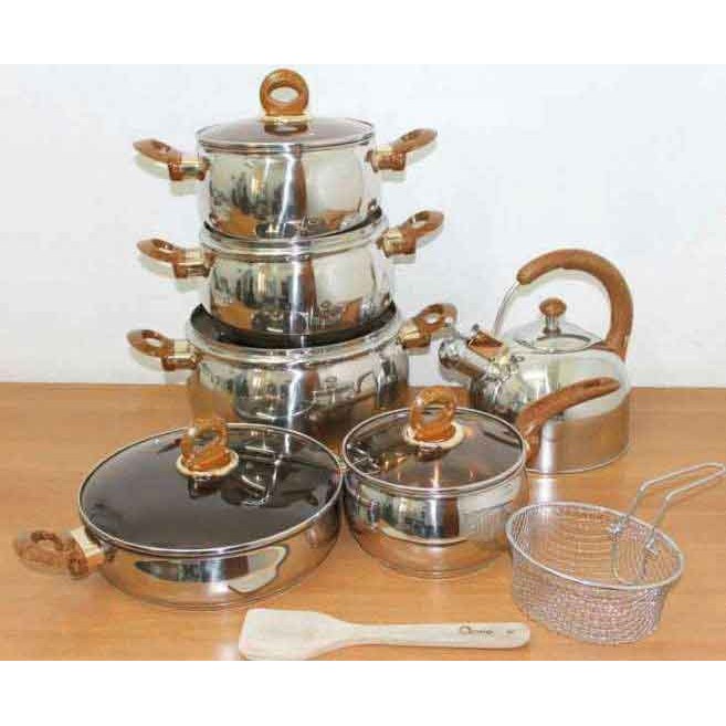 Oxone Ox-966 Panci Set Teko Wajan Ox 966 Kuali Alat Masak Bagus Stainless Penggoreng Dapur wlshop1