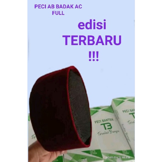 peci ac full merah turki, tinggi 8, 9, 10 CM