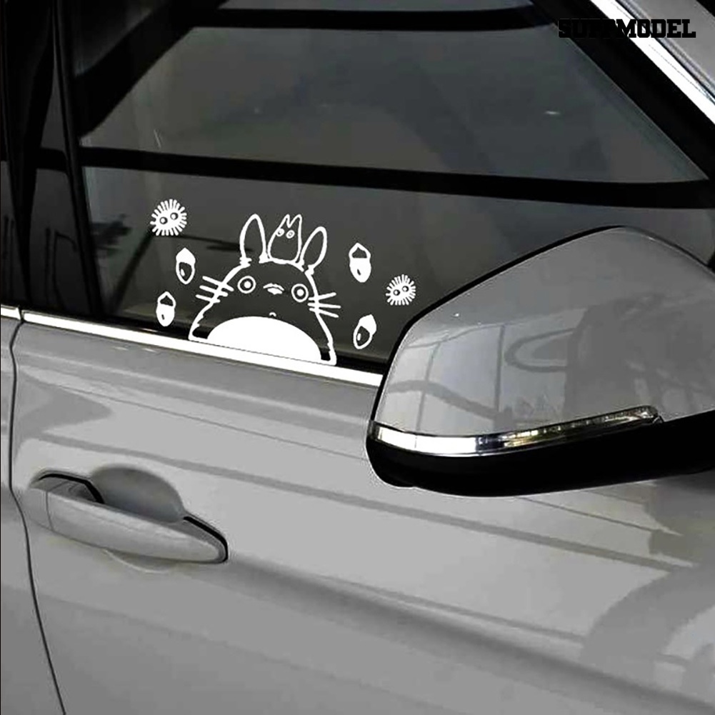 Stiker Motif Kartun Totoro Lucu Untuk Dekorasi Bodykaca Jendela Mobil