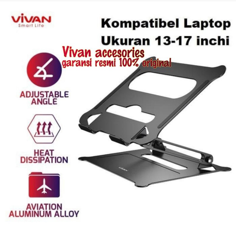 Vivan VLS01 Alumunium Foldable Laptop/macbook pro cooling stand-gray