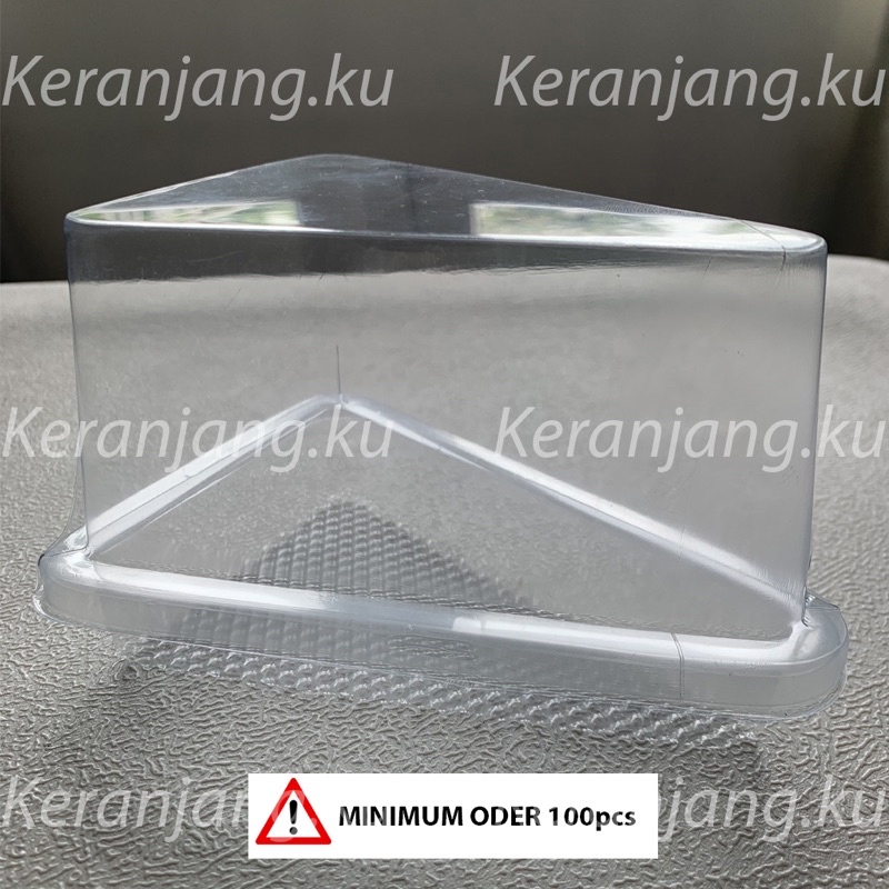 Cake Slice Box/Kotak Kue/Packaging kue - Segitiga bahan PS Mica