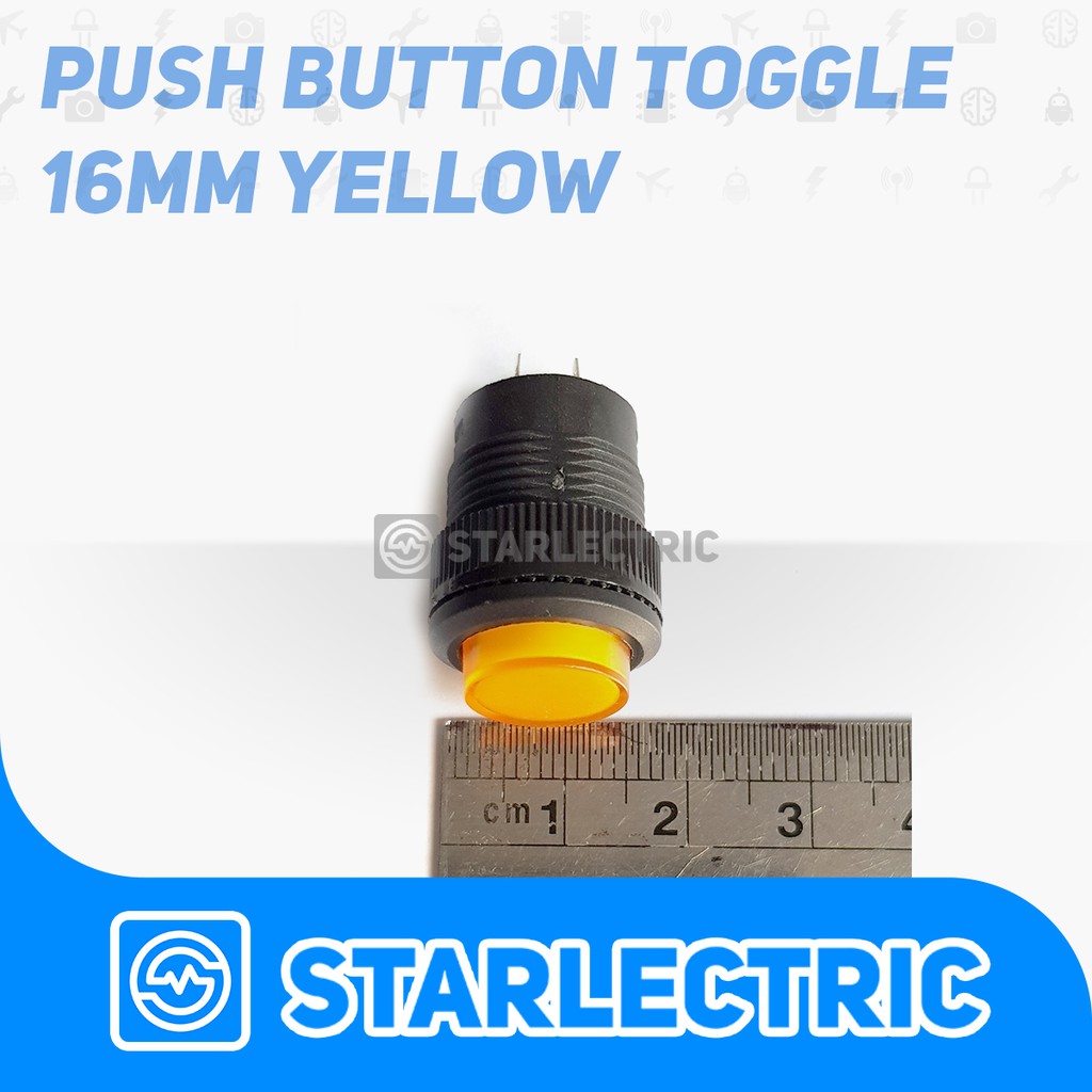 Switch Self Locking 16mm 250v 3A Saklar Push On Off Led Tombol