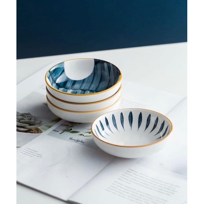 Piring keramik tempat sambal/Japanese seasoning sauce plate/piring keramik sambal ala japanese