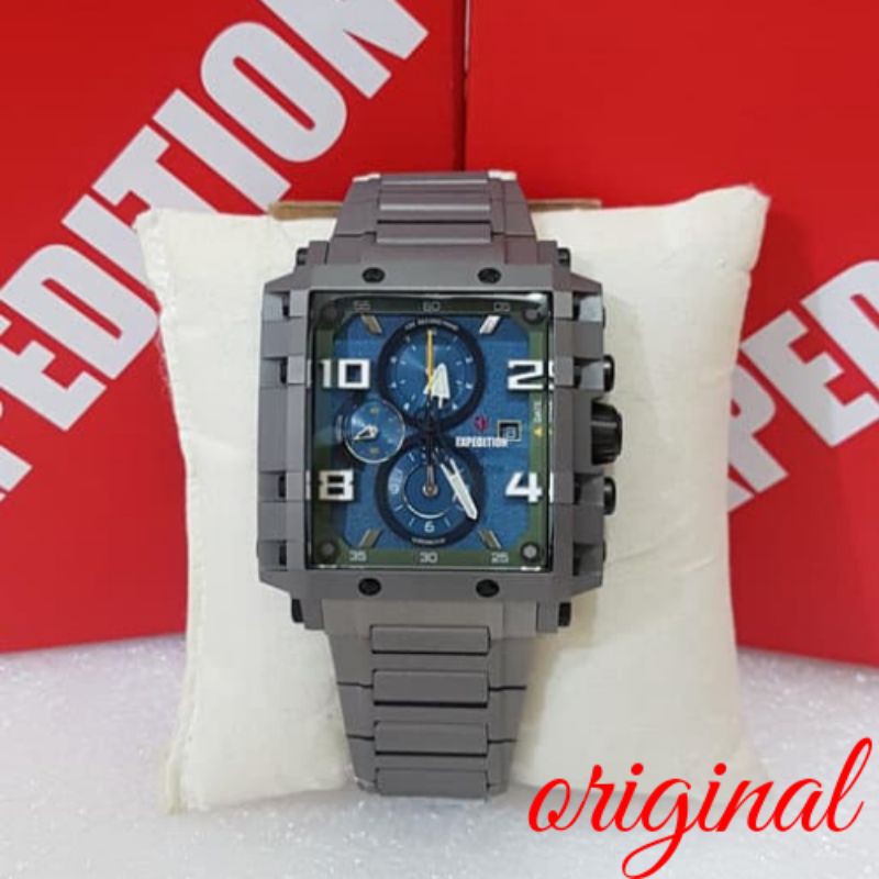 Expedition Pria E 6757 Titanium Jam Tangan Pria Original