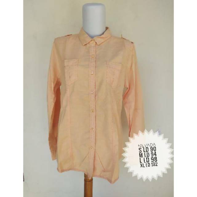 Kemeja Nevada Polos Cewek Murah
