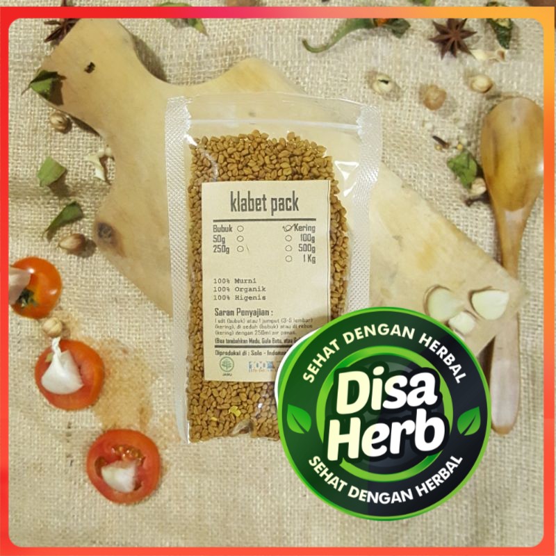 

BIJI KLABET KERING 500 GRAM - Trigonella Foenum-Graecum - MURNI - JSR - REMPAH
