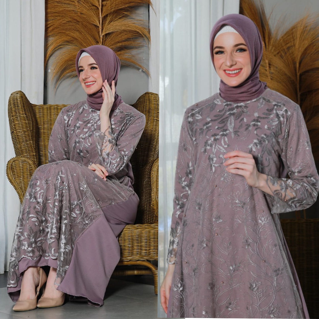 GAMIS FULL TILE PREMIUM SIZE M/L/XL/XXL MIX MOSCREPE/ DRESS PESTA/KONDANGAN SERAGAM PREMIUM TERBARU