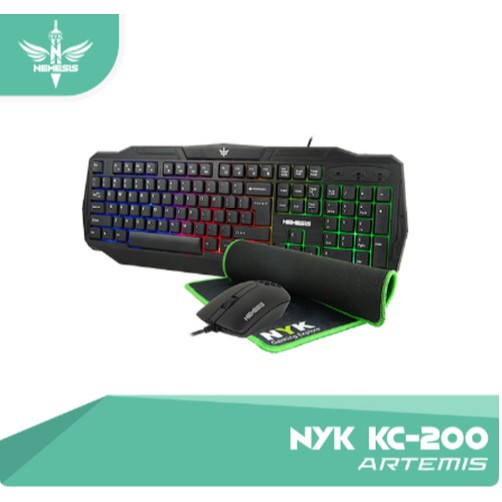 NYK KC200 Artemis 3 in 1 combo keyboard mouse mousepad gaming KC-200