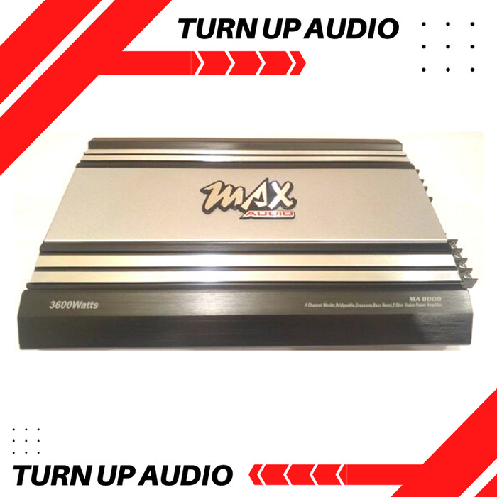 Power 4 channel MAX AUDIO MA-8000 3600W ORIGINAL MAX AUDIO