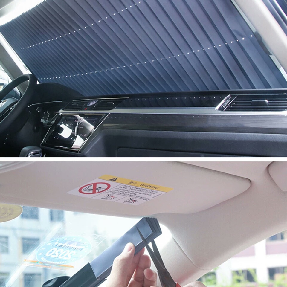 Tirai Pelindung Anti Panas Mobil Otomatis  Sun Shade Shield 70 Cm