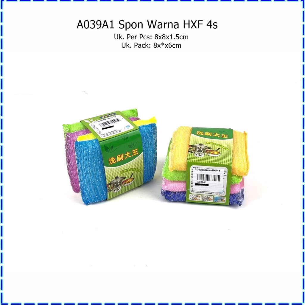 Spon Cuci Piring Warna HXF 4pcs