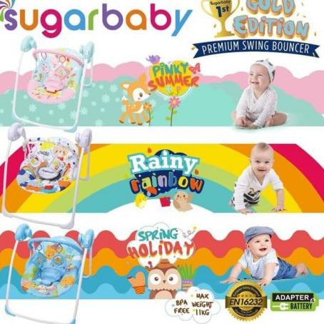Sugar Baby Premium Swing Bouncer / Ayunan Bayi / Ayunan Bayi Elektrik Otomatis / ayunan bayi murah (