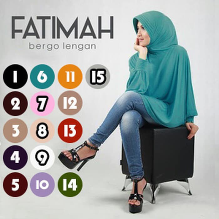 Jilbab Fatimah Bergo Lengan Premium / Hijab / Kerudung Syari / Syar'i