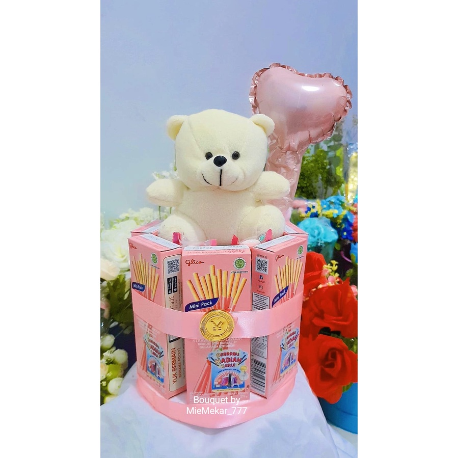 SNACK TOWER/KUE ULANGTAHUN/SNACK CAKE/SNACK TART/SNACK ULTAH/BIRTHDAY TOWER/KADO ULTAH/KADO WISUDA/BUCKET/ULANG TAHUN/SET HADIAH/KUE TART/HAMPERS#POCKYLOVE#POCKY