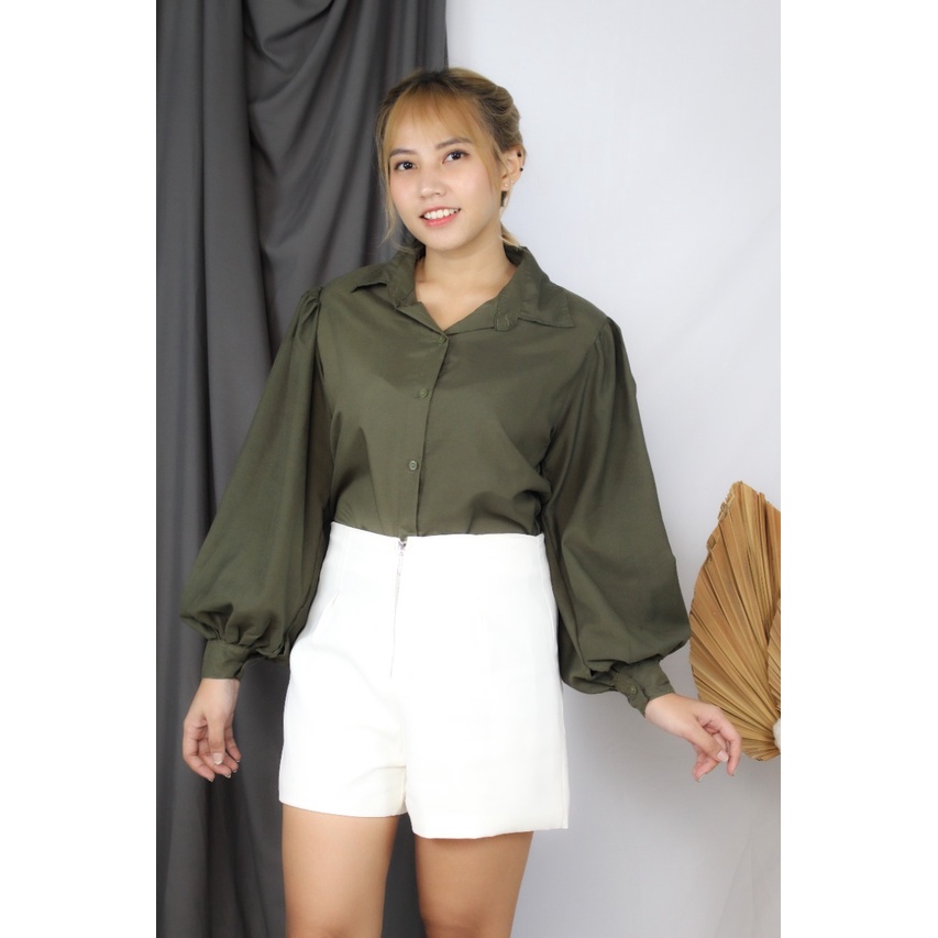 RX Fashion - Audry Rufi Basic Shirt Blouse / Blouse Mona / Kherila -BN-ARMY