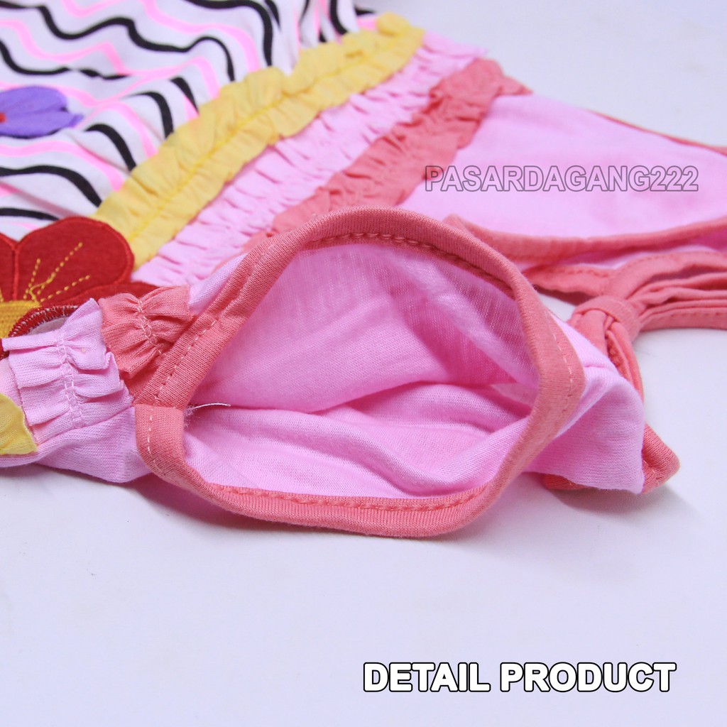 SETELAN Setelan Rok Bayi Pelangi + Topi TRS-010 TANPA LENGAN