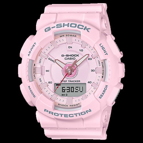 JAM TANGAN WANITA MERK G-SHOCK TYPE GMA-S130 PINK ORI BM BATERAI