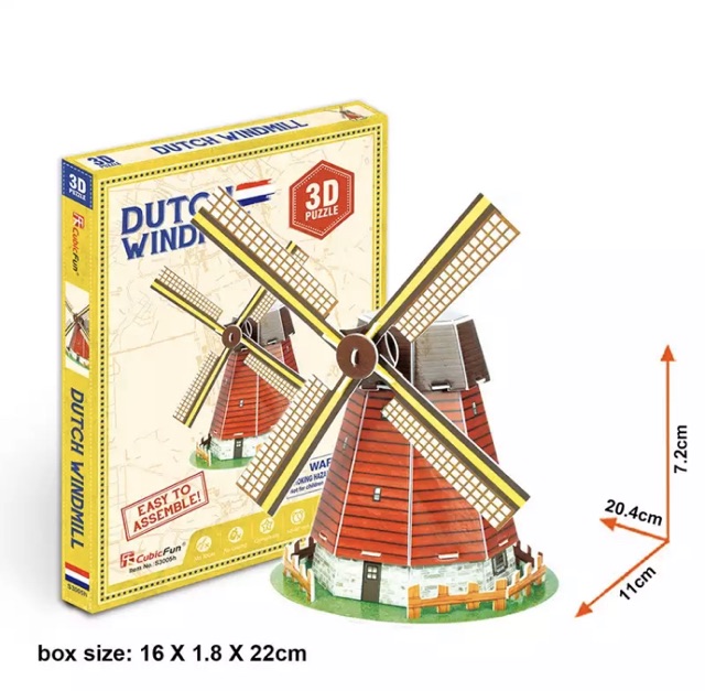 [NEW] CubicFun 3D Puzzle 🇳🇱 Dutch Windmill Netherland