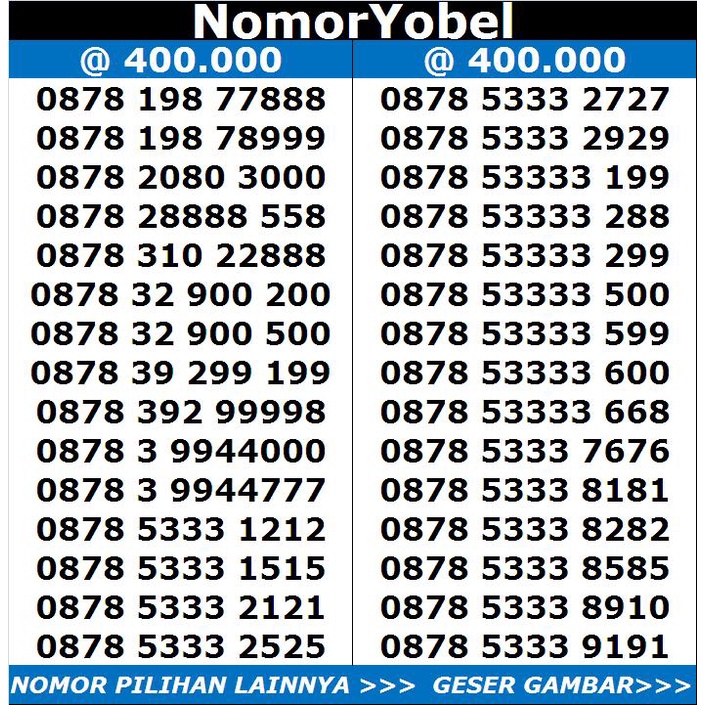 nomor nomor XL bebas
