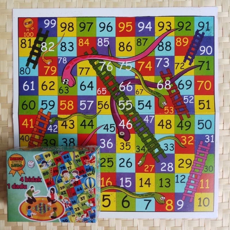 mainan ludo dan ular tangga / mainan tradisional / mainan jadul / mainan anak murah