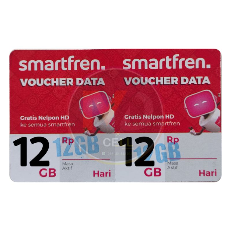 Voucher smartfren 12GB nonstop NASIONAL