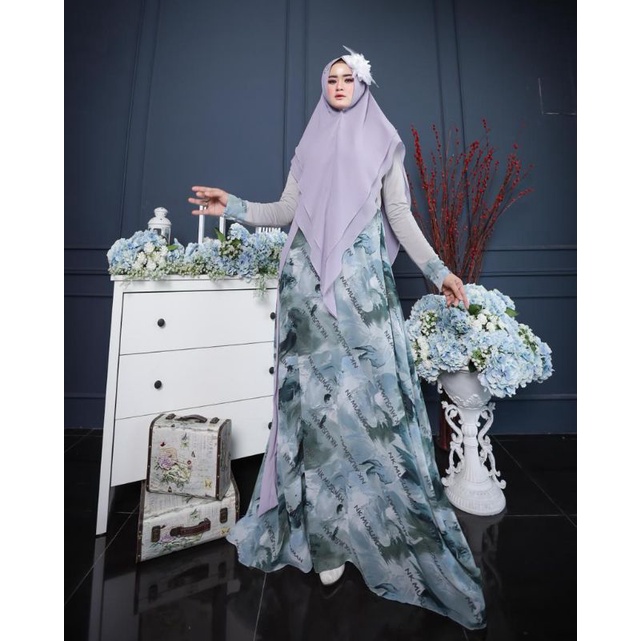 SET SYARI NARIMA BY NK MUSLIMAH ORIGINAL/ GAMIS SYARI CERUTY NK MUSLIMAH