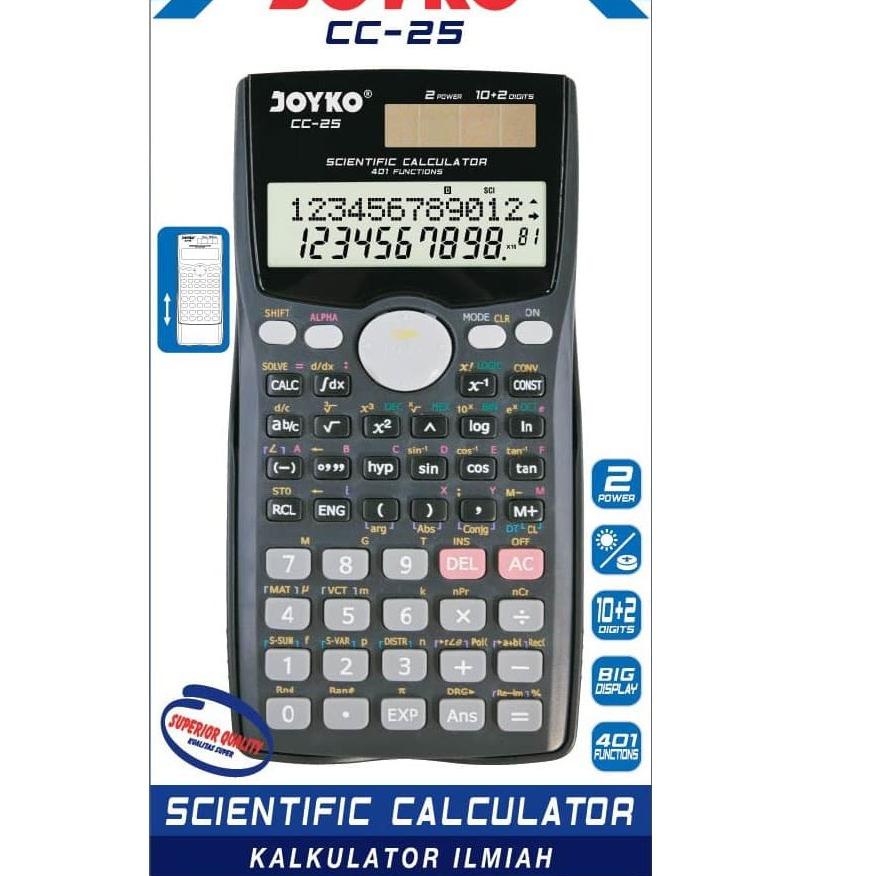

Model Baru Calculator Kalkulator Joyko CC-25 Scientific 401 Functions MURAH ~