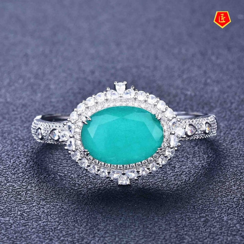 [Ready Stock]Luxury High Carbon Diamond Natural Paraiba Bracelet