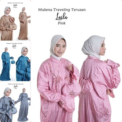 Promo Mukena - Parasit TERUSAN LAILA - Mukena dewasa new motif terbaru dan terlaris