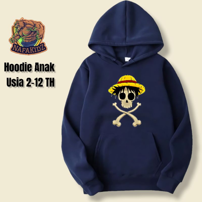 SWEATER HOODIE JAKET ANAK LAKI-LAKI PEREMPUAN HODIE SWITER BAJAK LAUT LUFY LUFI ONE PIECE  ANAK COWO