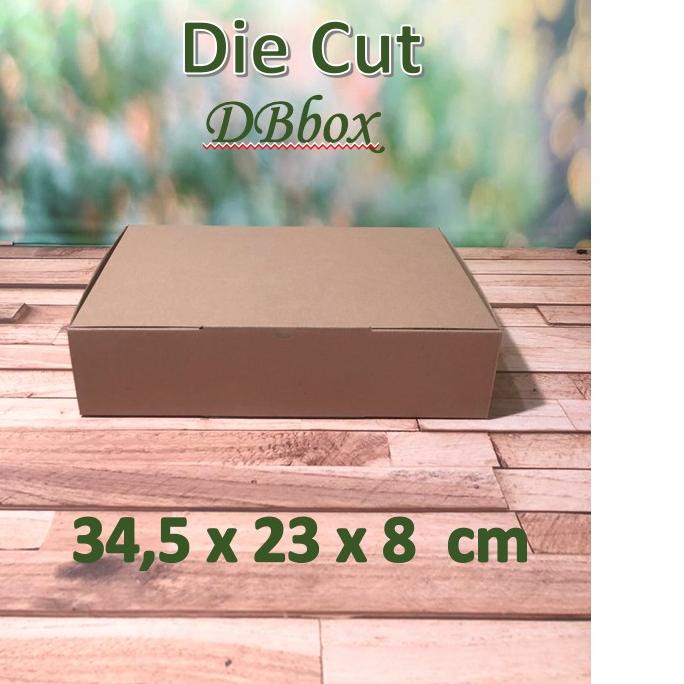 

♨ ( 10 pcs ) Kardus 34,5x23x8 cm....Die Cut kotak aksesoris-dll model box pizza ➣