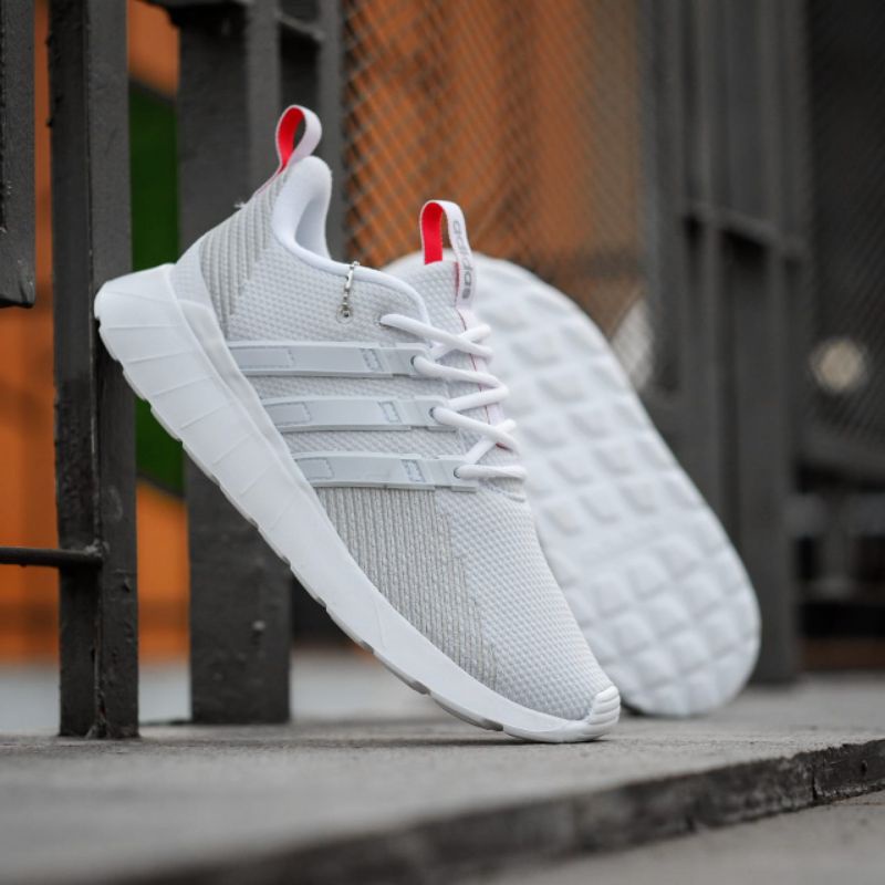 Sepatu Running Adidas Questar Flow White Original Made Indonesia