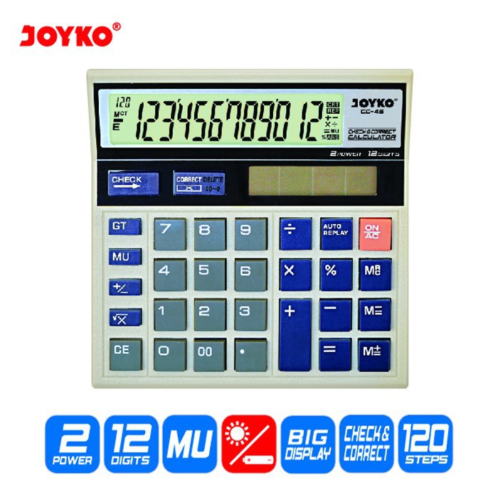 

Calculator Kalkulator Joyko CC-45 12 Digits Check Correct