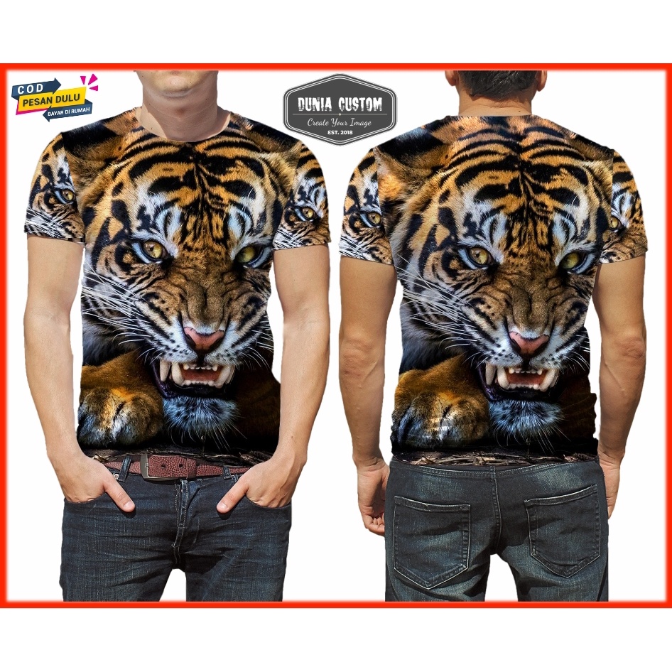 Jual Kaos Harimau Terbaru || Kaos HARIMAU || Kaos TIGER || Kaos MACAN || Baju Harimau Sumatra Fullpr