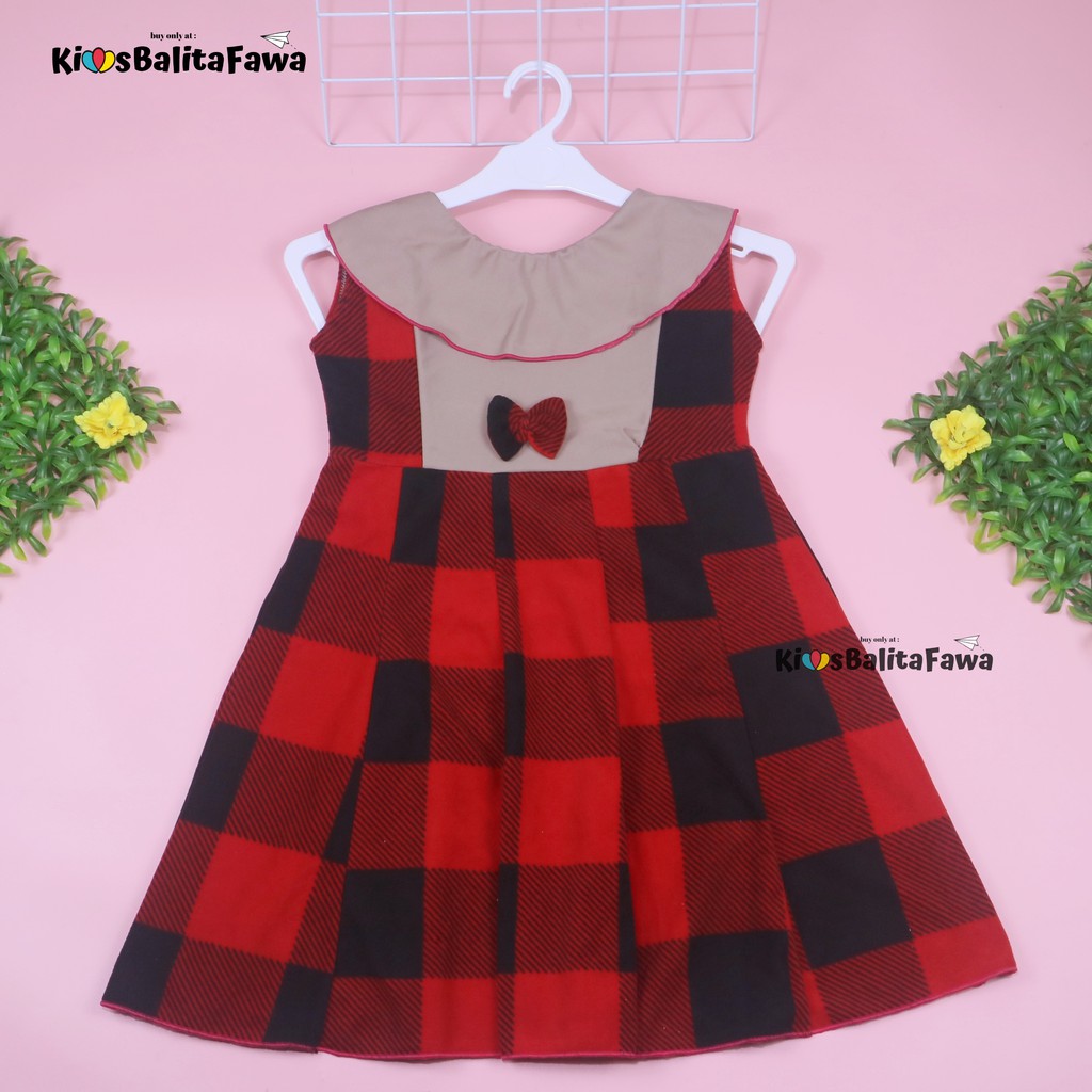 (BLUDRU FLANEL) Dress Cantika uk 6-7 Tahun / Baju Anak Perempuan Harian Yukensi Murah Grosir