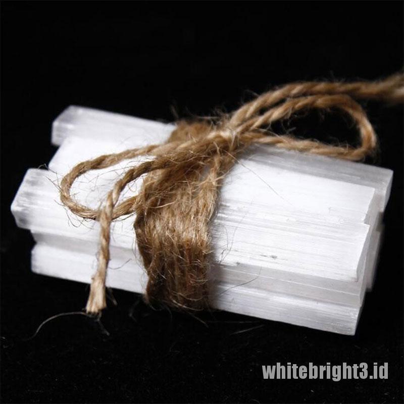 ❤White3 Warna Putih❤ 10pcs Stick Kristal Mineral Selenite Kasar Alami Untuk Penyembuhan