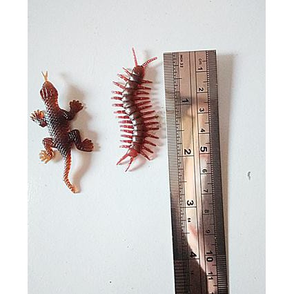 mainan cicak karet kelabang karet