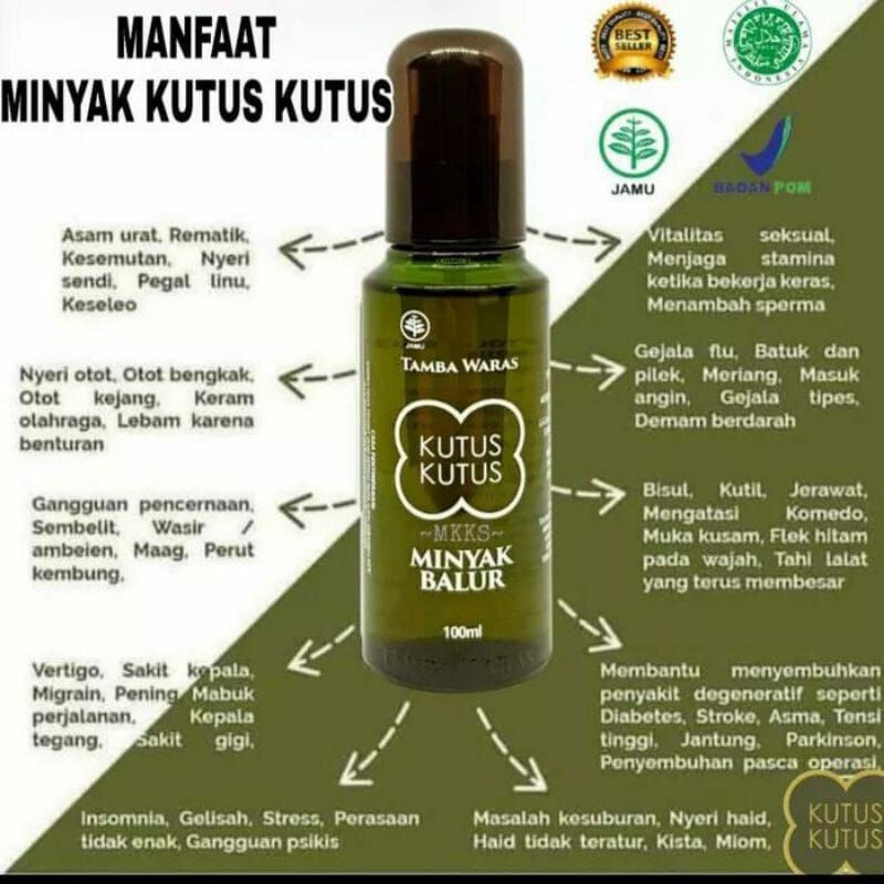 œ211 Minyak kutus kutus Asli Original Healing Oil Tamba Waras Bali -Minyak kutus kutus healing oil