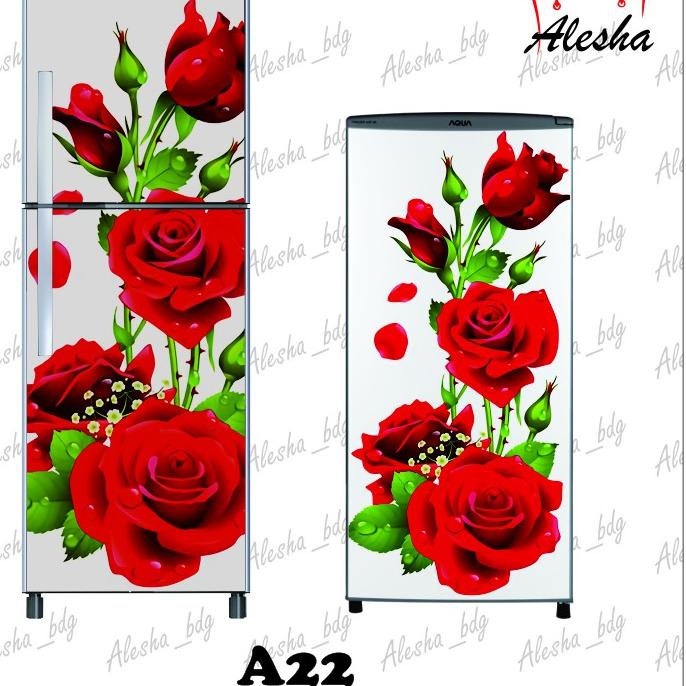۞ Stiker Sticker Wallpaper Kulkas 1 dan 2 Pintu Motif Bunga Keren Lucu Terbaru Murah ✈