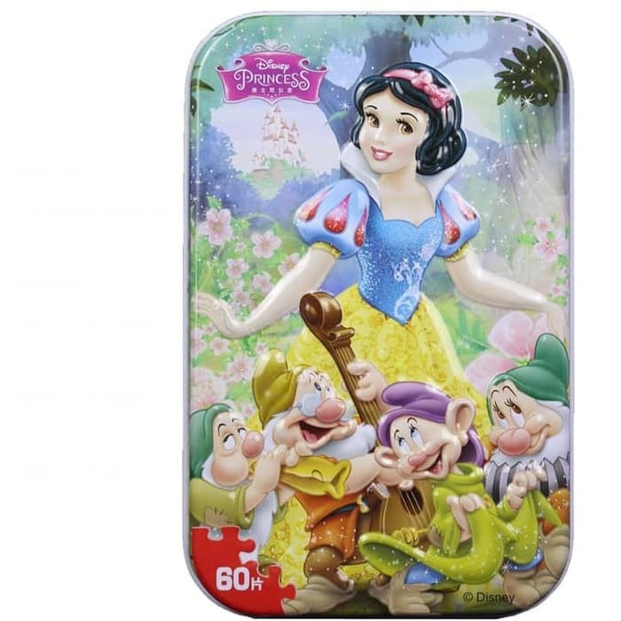 DISNEY can puzzle 60pcs frozen mermaid snow white winnie pooh rapunzel