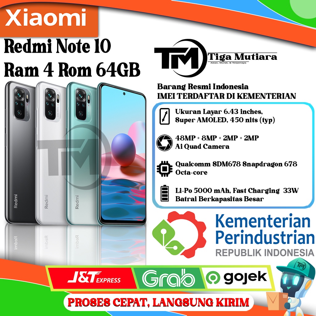 Xiaomi Redmi Note 10 Ram 4 Rom 64GB