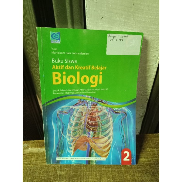 Jual Buku Siswa Aktif Dan Kreatif Belajar Biologi Untuk Sma Kelas Shopee Indonesia