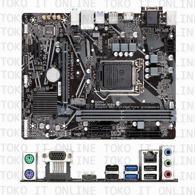 GIGABYTE MOTHERBOARD H410M-H LGA1200