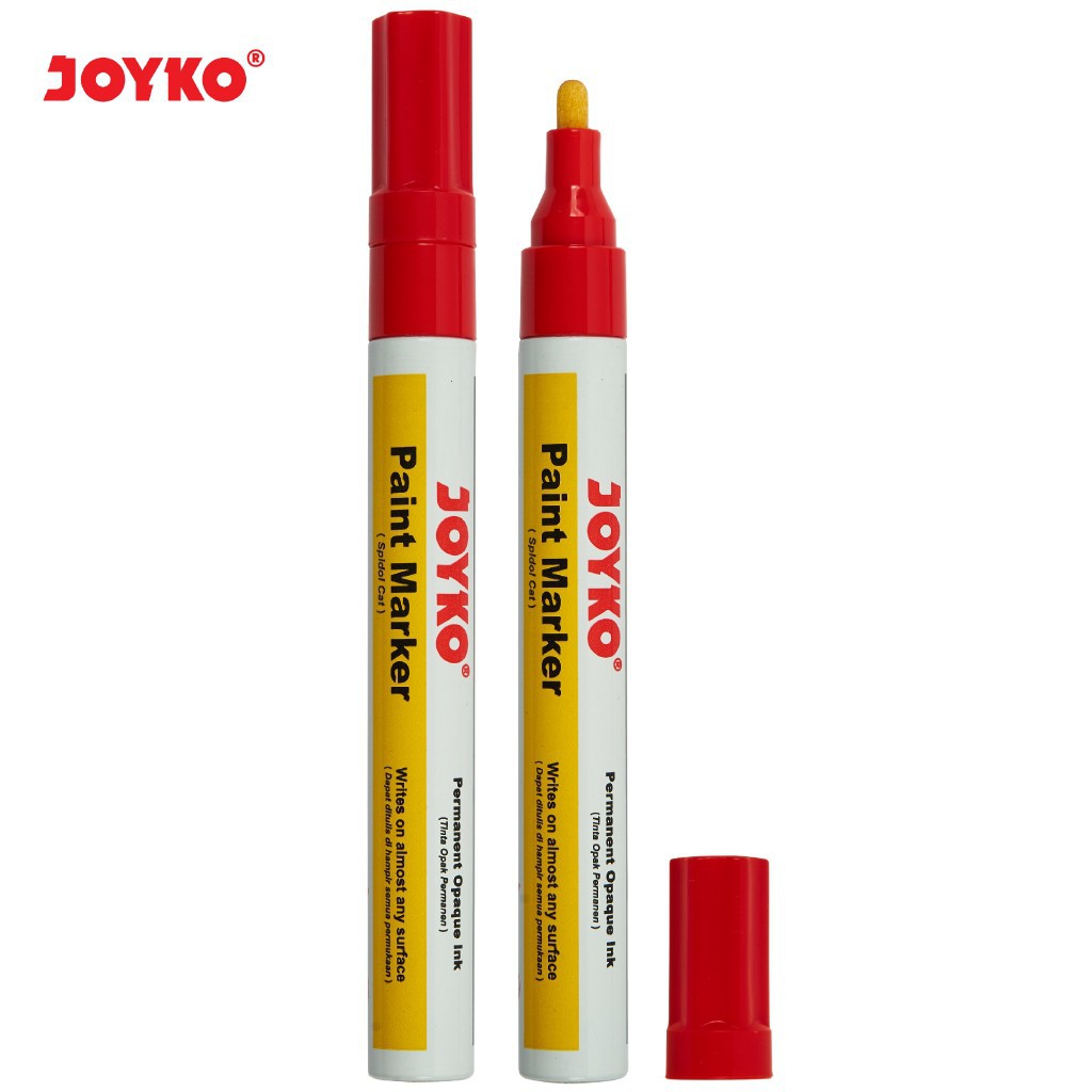 

Paint Marker Spidol Cat Permanen Joyko PTM-40 Red Round Tip