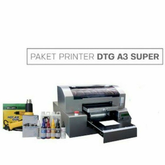 MESIN PRINTER DTG A3 SUPER Tanpa Hotpress