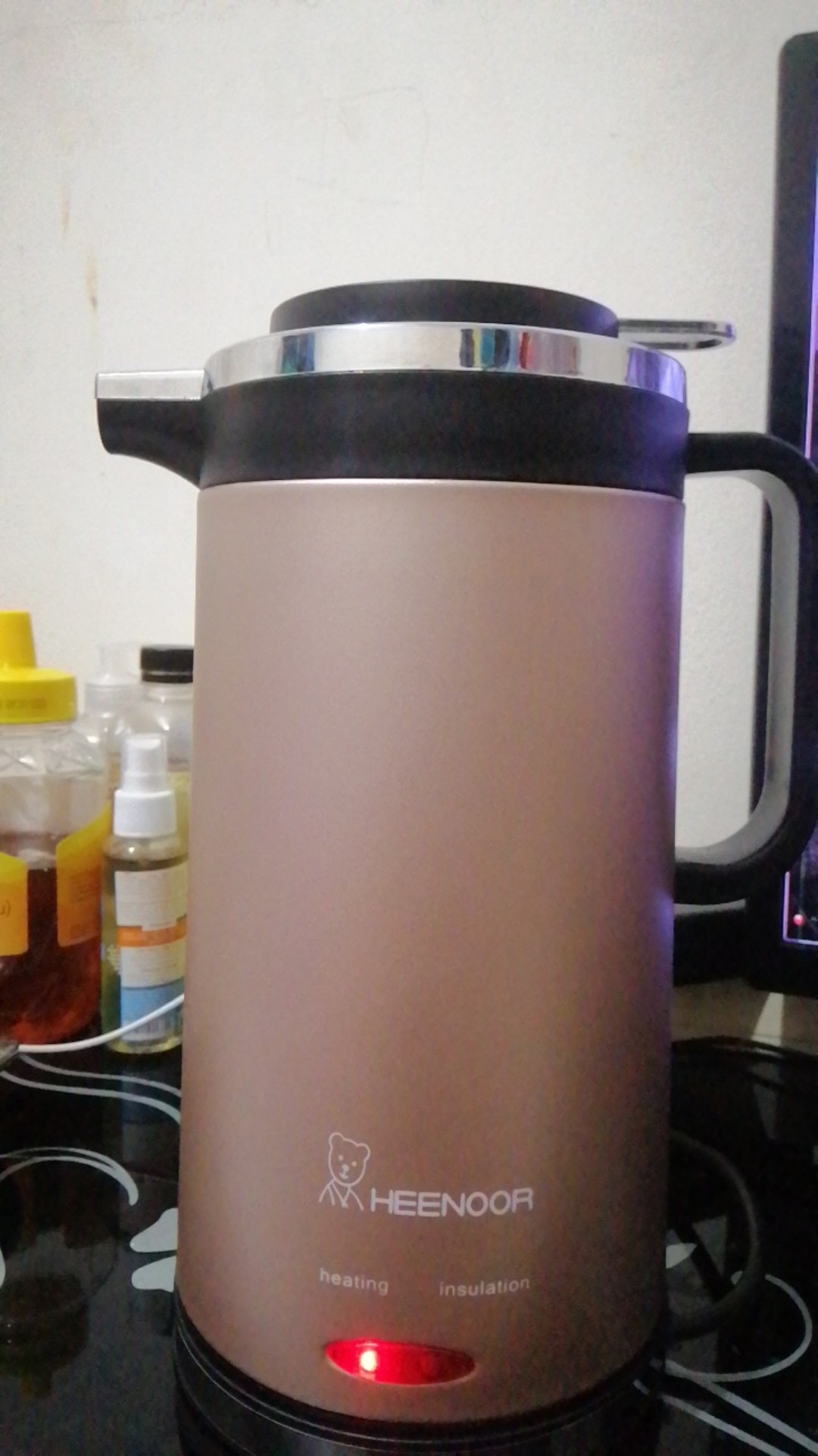 Heenoor Teko Listrik/mug Pemanas Air Stainless Steel 304 Tahan Panas Pembuat Kopi Teh Hn-28 2l