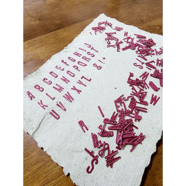 

Cutting dies huruf abjad 29 karakter for Journal, Greeting Card, Scrapbook